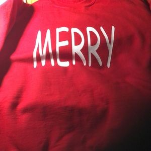 Gildan sweatshirt size XL red with white Merry